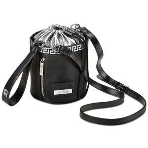 Versace Fragrance Small Bucket Bag Black & Silver Key Logo SEALED PACKAGE